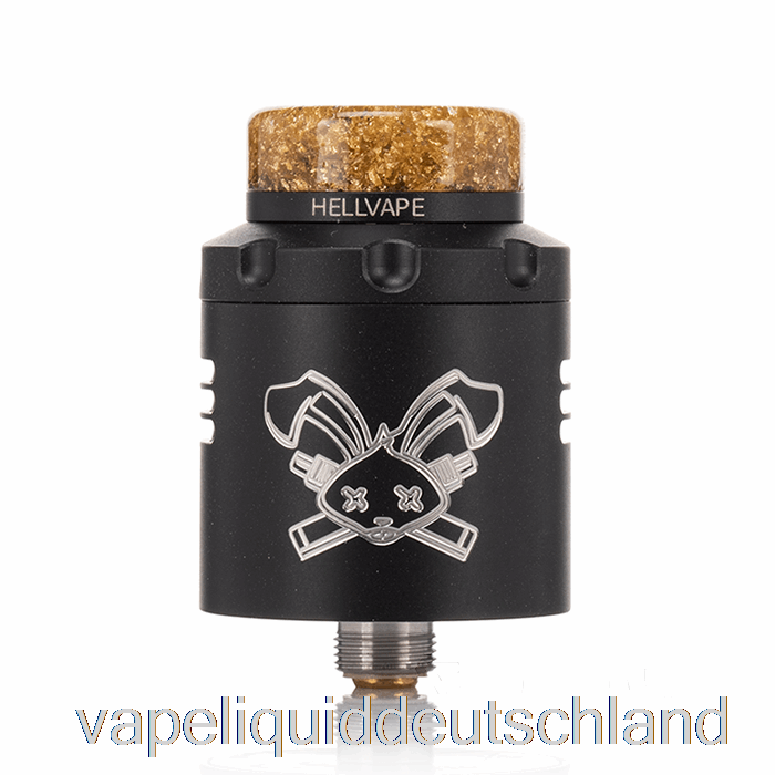 Hellvape Dead Rabbit V3 24mm RDA Mattschwarz (weißes Logo) Vape Deutschland